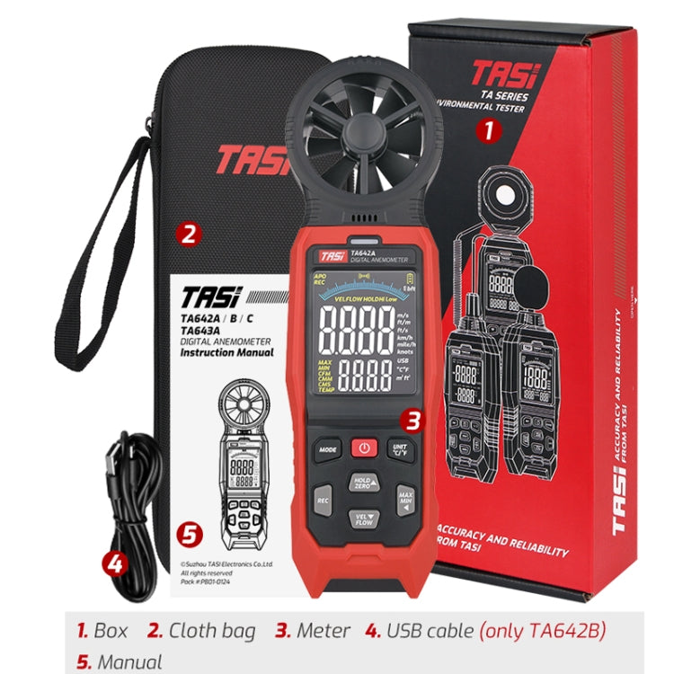 TASI TA642C Portable Digital Wind Speed Meter Air Volume Tester - free shipping - PMC TechLife - Order now!