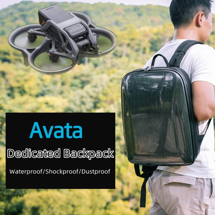 For DJI AVATA Storage Bag Hard Shell Water-resistant Shoulder Bag Backpack(Yellow EVA Lining)