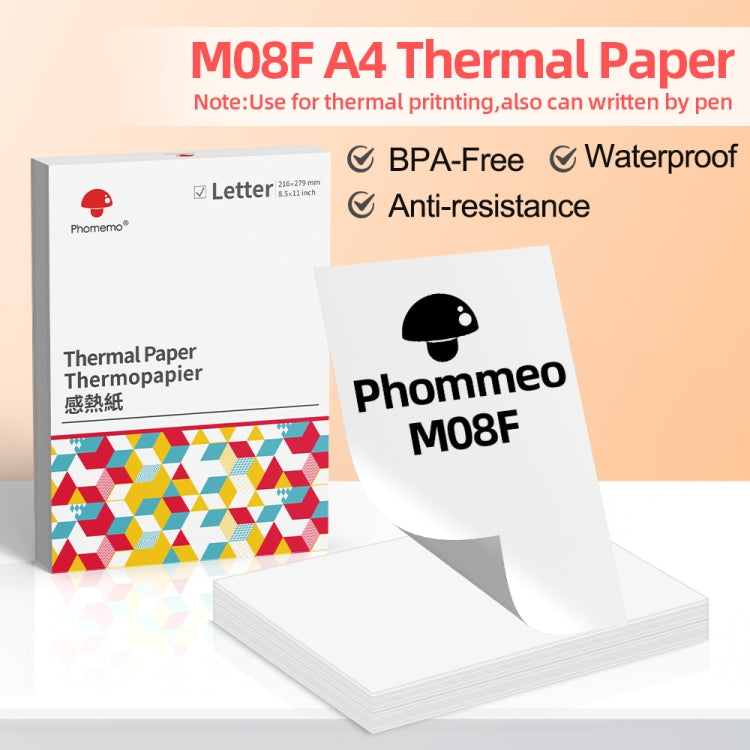 For Phomemo M08F 200sheets Thermal Printing Paper Compatible for MR.IN Brother Pocket Jet / MT800, Style: Folding Letter - free shipping - PMC Jewellery - Order now!