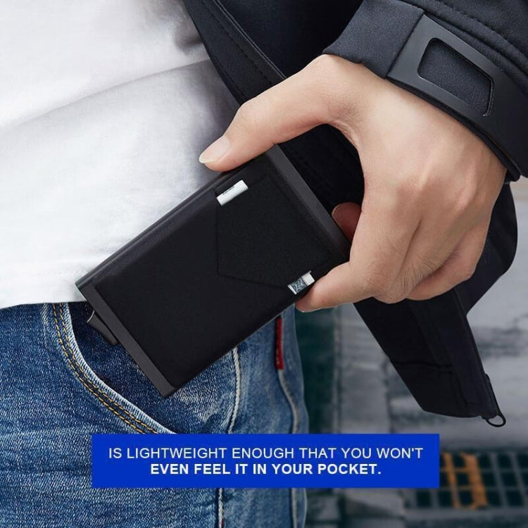RFID Short Metal Card Case Credit Card Holder Wallet(Black) - Antimagnetic RFID Package by PMC TechLife | Online Shopping South Africa | PMC TechLife | Buy Now Pay Later Mobicred
