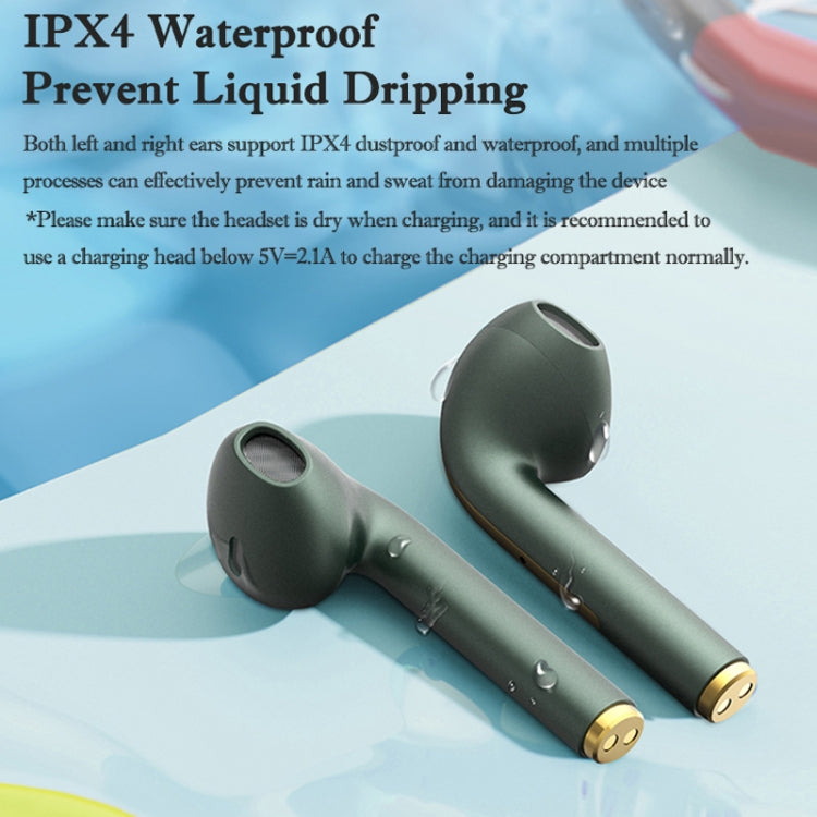 J18 Bluetooth 5.0 TWS In-Ear Wireless Earphones Long Battery Life Headphones(Blue)