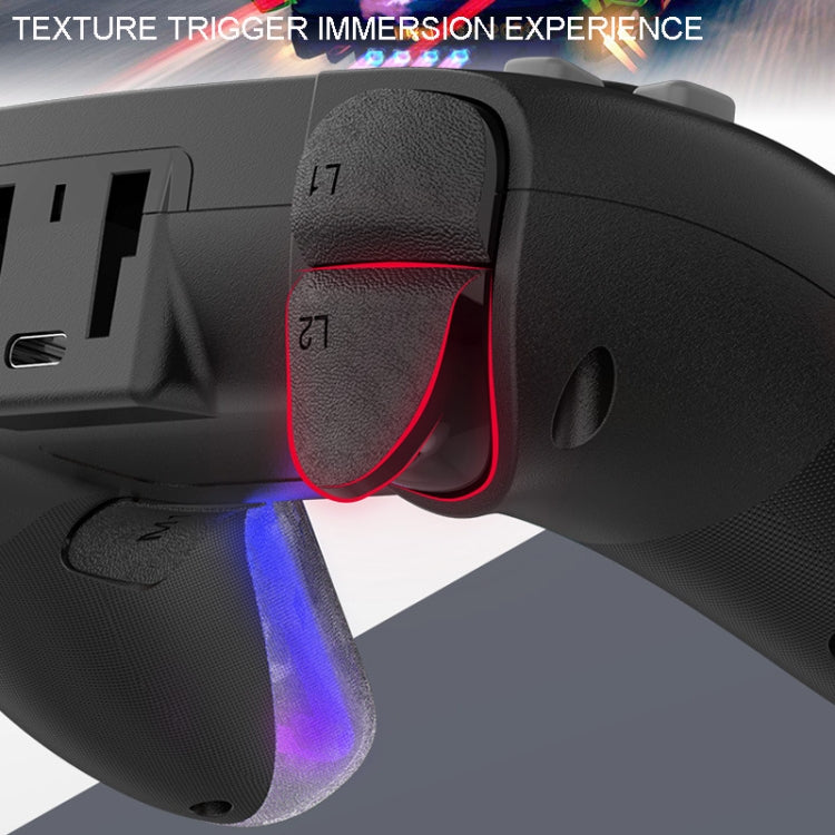 For PS4 Dazzle Color Light Wireless Bluetooth Grip(Pink)