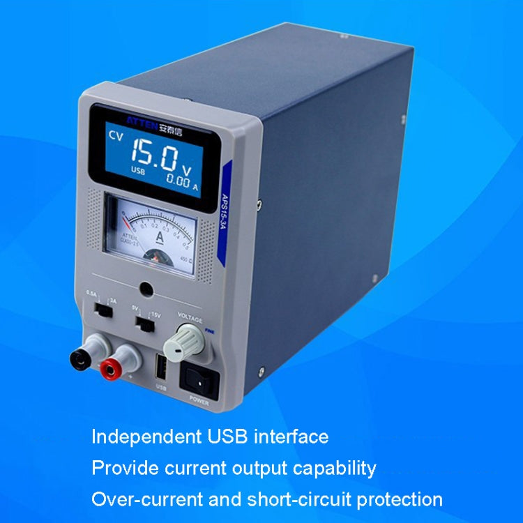 ATTEN APS22-5A 22V 5A USB Digital Variable Adjustable Laboratory DC Power Supply For Mobile Repair, EU Plug - free shipping - PMC Jewellery - Order now!