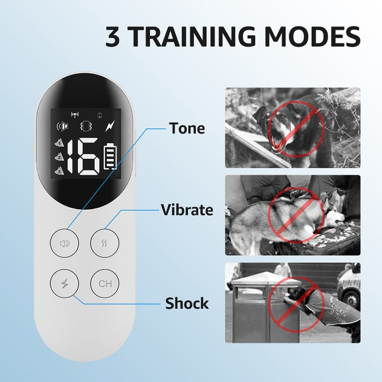 Smart Waterproof Shock Collar For Pets Remote Control Dog Training Device, Size: For-Two-Dog(Black) - free shipping - PMC Jewellery - Order now!