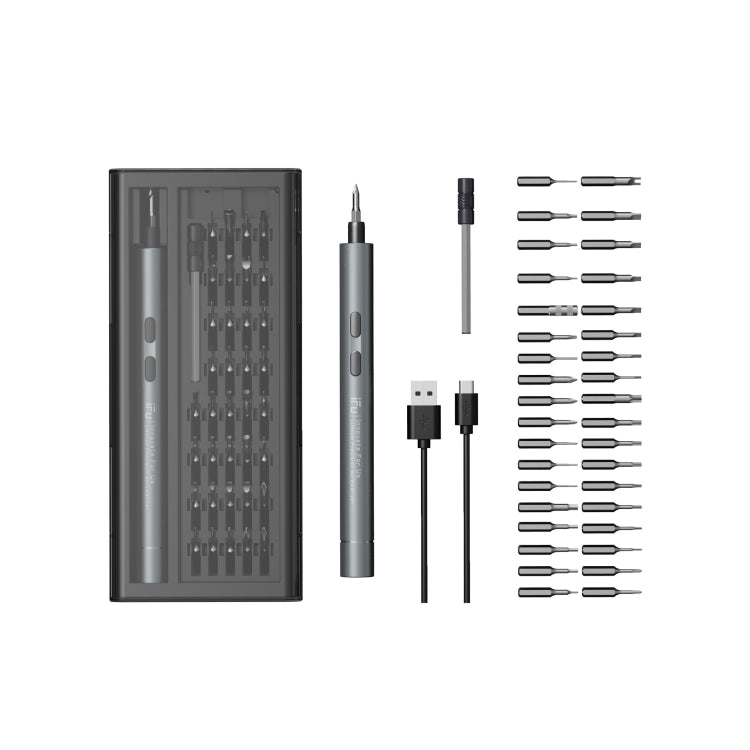 IFu 42-In-1 Electric Screwdriver Set Precisions USB Fast Charging Screw Driver With LED Work Light(D2 Plus)