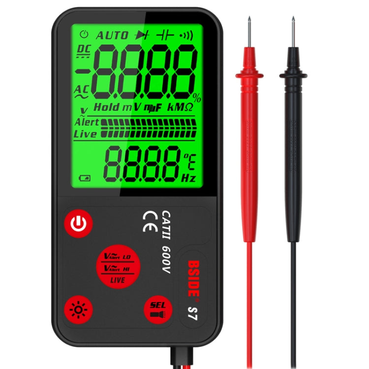BSIDE ADMS7 Smart Thin Digital Multimeter Counts DC AC Voltmeter, Model: Standard Charging Model