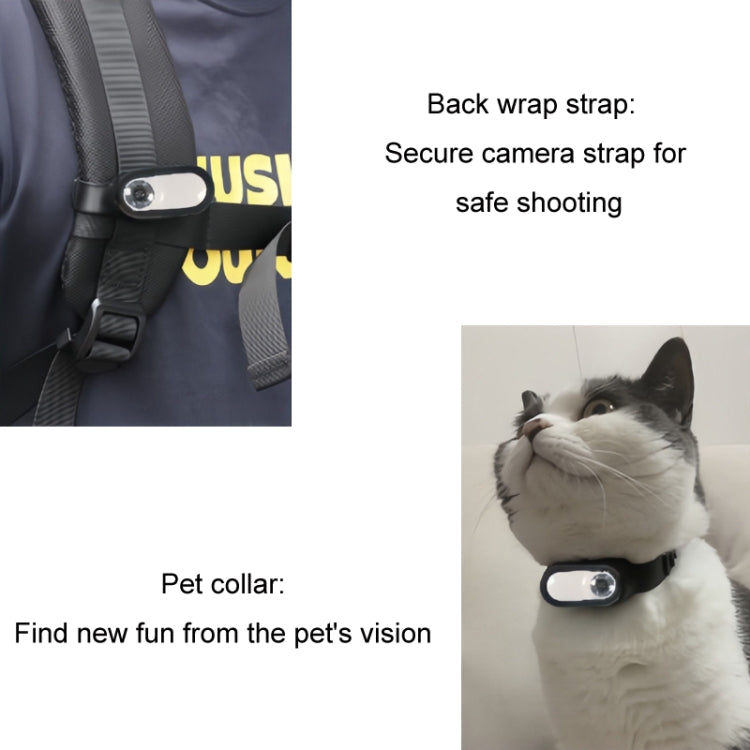 Magnetic Thumb Camera Portable HD Camera For Outdoor Cycling, Model: Standard+Pet Silicone Collar - free shipping - PMC Jewellery - Order now!