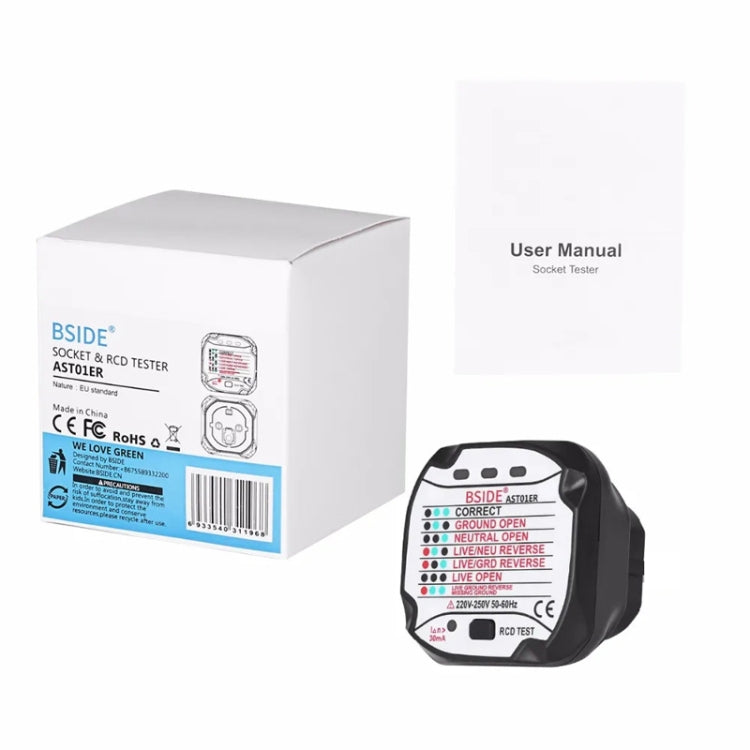 BSIDE AST01 Plug Power Tester Electrical Socket Detector US Plug