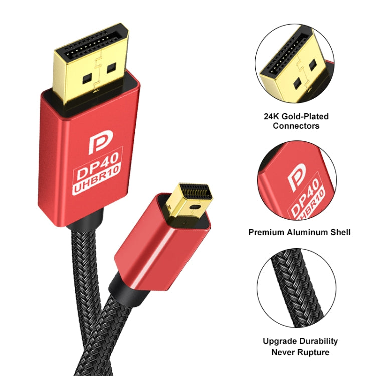 1m Version 2.1 Mini DP To DP Cable Monitor Computer Video Adapter Cable 30AWG OD6.3MM - by PMC Jewellery | Online Shopping South Africa | PMC Jewellery | Buy Now Pay Later Mobicred