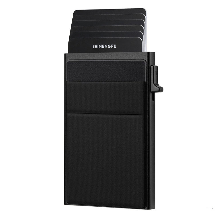 Slim Metal Wallet Pop Up Credit Card Holder RFID Blocking Men Business Card Clip(Black) - free shipping - PMC Jewellery - Order now!