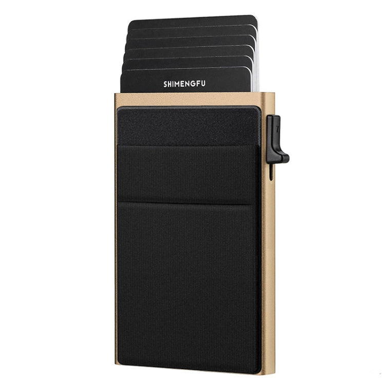 Slim Metal Wallet Pop Up Credit Card Holder RFID Blocking Men Business Card Clip(Gold) - free shipping - PMC Jewellery - Order now!