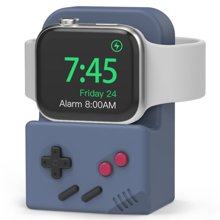 For Apple Watch Silicone Charging Stand Charging Base Storage Stand With Charger(Midnight Blue)