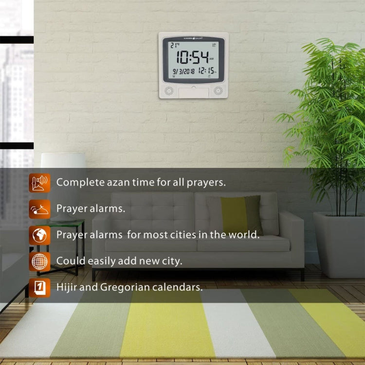 Desktop Digital Perpetual Calendar Study Alarm Clock(Gold) - Alarm Clocks by PMC TechLife | Online Shopping South Africa | PMC TechLife | Buy Now Pay Later Mobicred