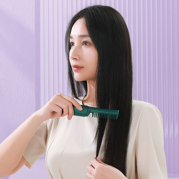 2 In 1 Portable USB Rechargeable Hair Curler Dual Usage Hair Straightening Comb(Purple) - free shipping - PMC TechLife - Order now!