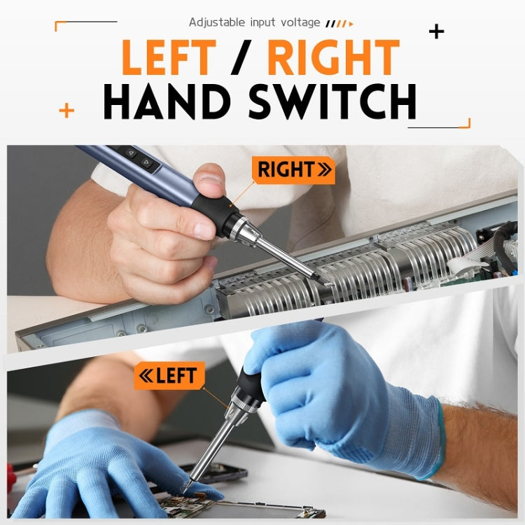 FNIRSI 9pcs/ Set Mini Soldering Station Digital Display Constant Temperature Smart Soldering Iron, Color: Blue Standard 6 Heads - free shipping - PMC TechLife - Order now!