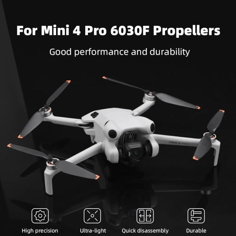 For DJI Mini 4 Pro 4pairs Drone Propeller Blades 6030F Props Replacement Parts
