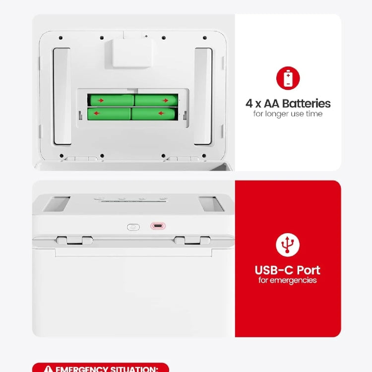 Vaydeer Metal Timed Self-Control Phone Lock Box With Child Lock And LED Display, Spec: Small White - free shipping - PMC Jewellery - Order now!