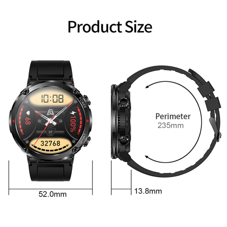 T30 1.6-inch Outdoor Sports Water-resistant Smart Music Bluetooth Call Watch, Color: Dark Green