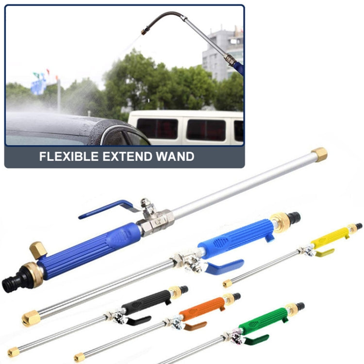 Garden Lawn Irrigation High Pressure Hose Spray Nozzle Car Wash Cleaning Tools (Yellow)