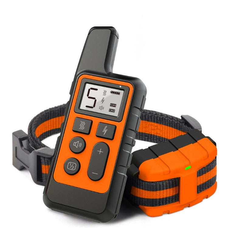 500m Dog Training Bark Stopper Remote Control Electric Shock Waterproof Electronic Collar(Orange) - Training Aids by PMC Jewellery | Online Shopping South Africa | PMC Jewellery | Buy Now Pay Later Mobicred