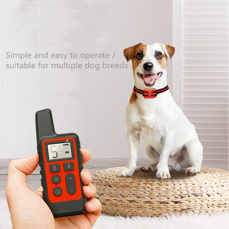 500m Dog Training Bark Stopper Remote Control Electric Shock Waterproof Electronic Collar(Orange) - Training Aids by PMC Jewellery | Online Shopping South Africa | PMC Jewellery | Buy Now Pay Later Mobicred