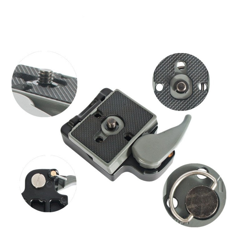 BEXIN Tripod Head Quick Release Plate Holder For Manfrotto 200PL-14(Black)