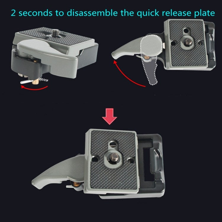 BEXIN Tripod Head Quick Release Plate Holder For Manfrotto 200PL-14(Black) - free shipping - PMC Jewellery - Order now!