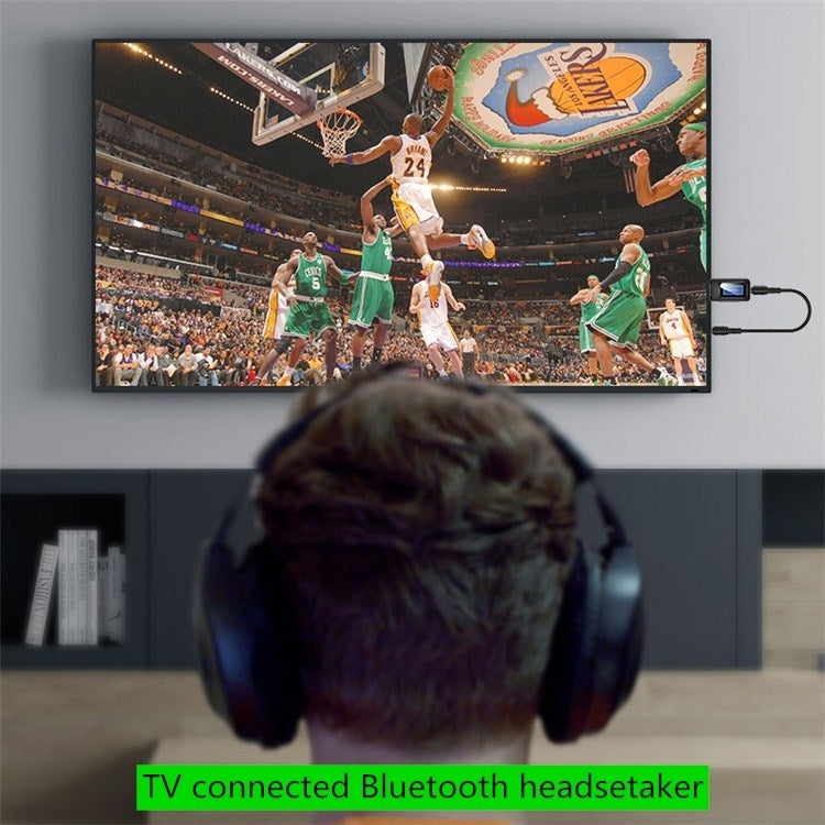 2 in 1 Bluetooth 5.0 Adapter USB Drive-free Wireless Audio Transmitter Receiver with LCD Display - Audio Receiver Transmitter by PMC TechLife | Online Shopping South Africa | PMC TechLife