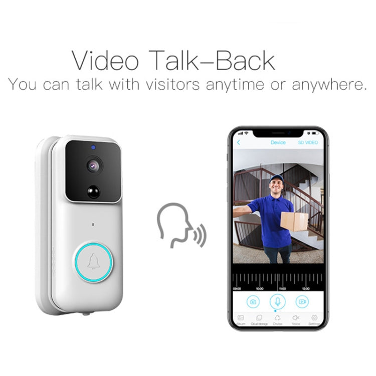 Anytek B60 720P Smart WiFi Video Visual Doorbell, Support APP Remote & PIR Detection & TF Card(White) - free shipping - PMC Jewellery - Order now!