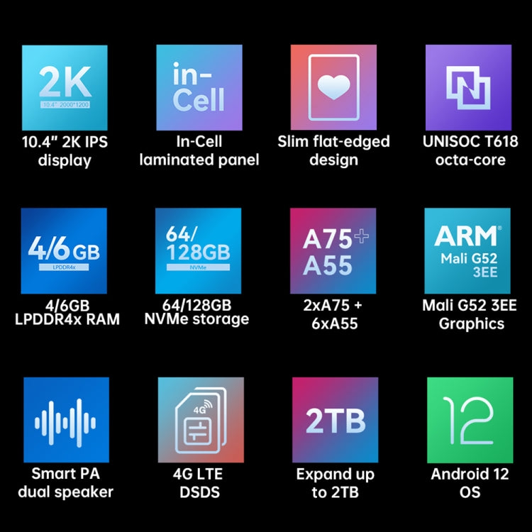 ALLDOCUBE iPlay 50 4G LTE Tablet, 10.4 inch, 6GB+128GB, Android 12 UNISOC T618 Octa Core 2.0GHz, Support GPS & BT & Dual Band WiFi & Dual SIM (Grey) - free shipping - PMC Jewellery - Order now!
