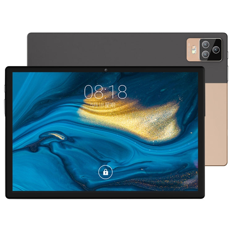 BDF P70 4G LTE Tablet PC, 10.1 inch, 8GB+128GB, Android 12.0 MTK6762 Octa Core, Support Dual SIM & Bluetooth & WiFi, EU Plug(Gold)