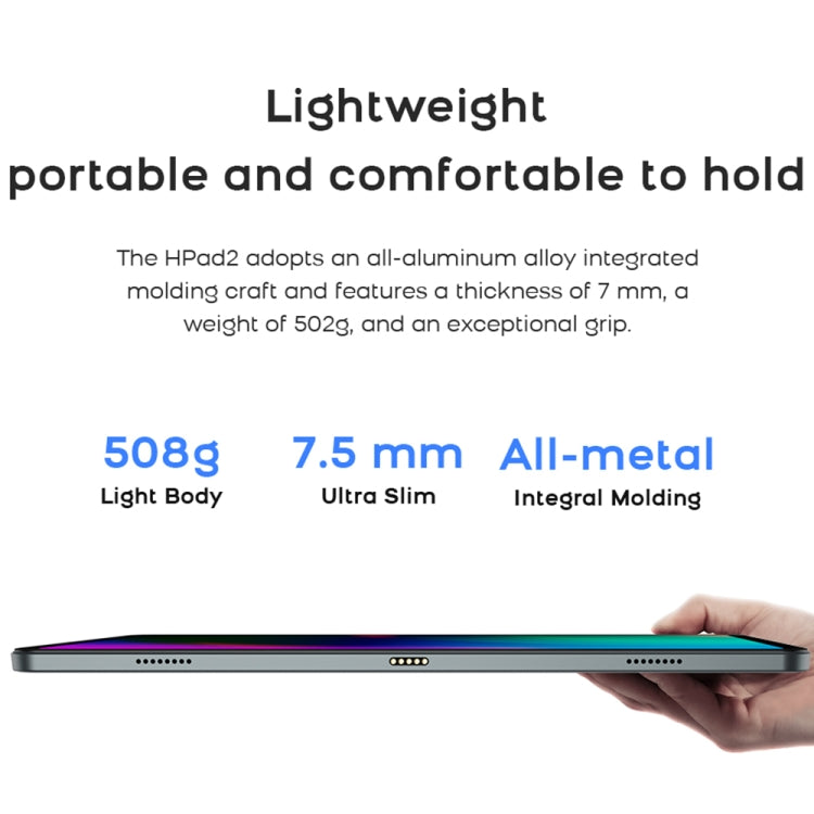 HEADWOLF Hpad2 4G LTE, 10.95 inch, 8GB+256GB, Android 11 Unisoc T618 Octa Core up to 2.0GHz, Support Dual SIM & WiFi & Bluetooth, Global Version with Google Play, US Plug(Space Grey) - free shipping - PMC Jewellery - Order now!
