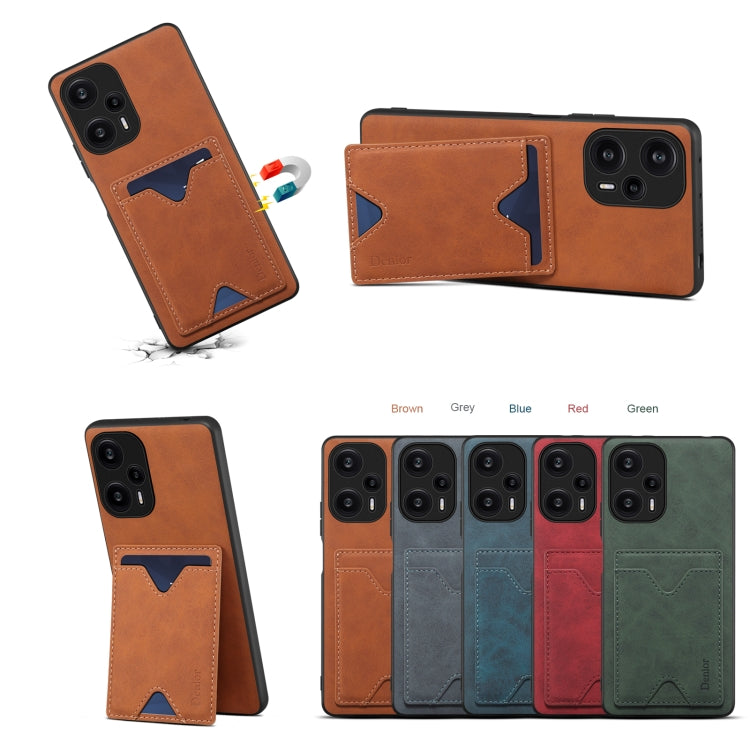 Denior PU Back Cover Card Slot Holder Phone Case For Xiaomi Redmi Note 12 Turbo / Poco F5(Blue) - free shipping - PMC TechLife - Order now!