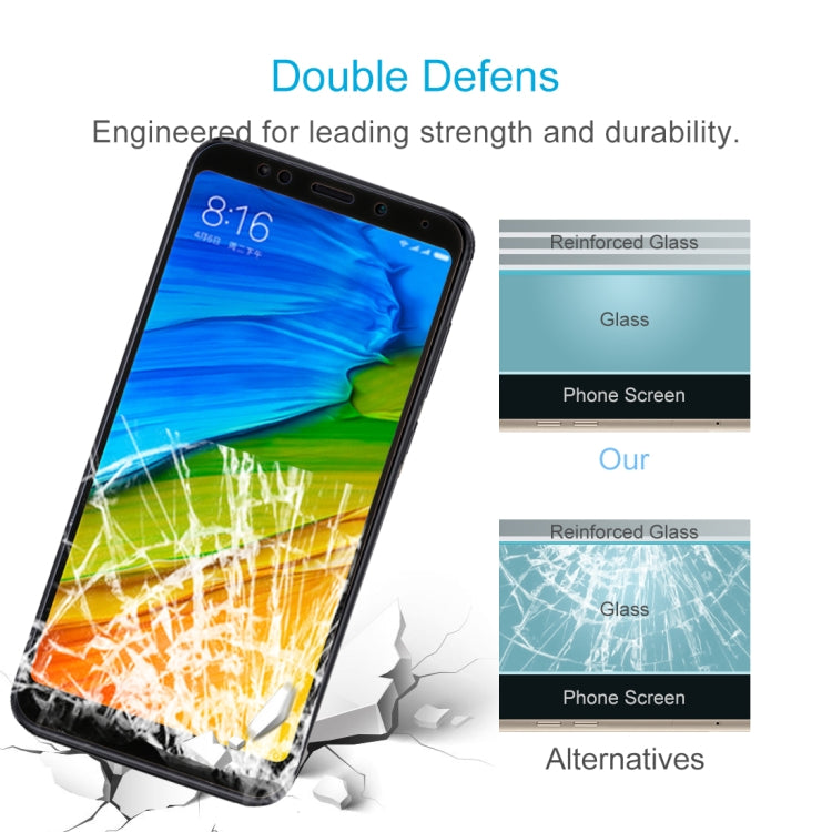 For Xiaomi Redmi 5 Plus 9H Surface Hardness 2.5D Edge Anti-scratch Silk-screen Full Screen HD Tempered Glass Screen Protector (Black)