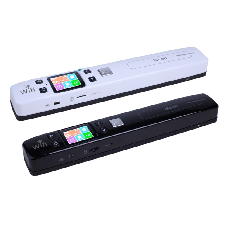iScan02 WiFi Double Roller Mobile Document Portable Handheld Scanner with LED Display, Support 1050DPI / 600DPI / 300DPI / PDF / JPG / TF(White) - Portable Scanner by PMC Jewellery | Online Shopping South Africa | PMC Jewellery
