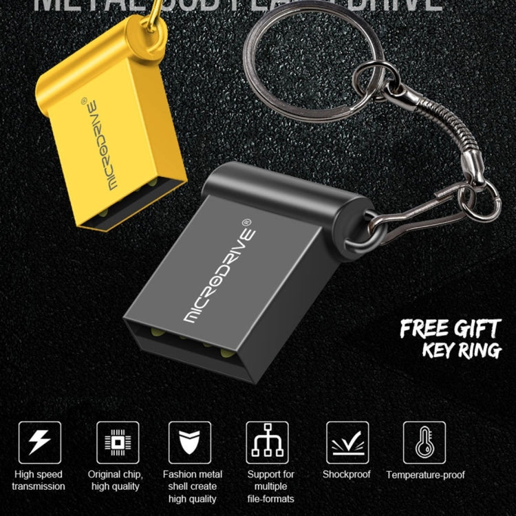 MicroDrive 32GB USB 2.0 Metal Mini USB Flash Drives U Disk (Grey)