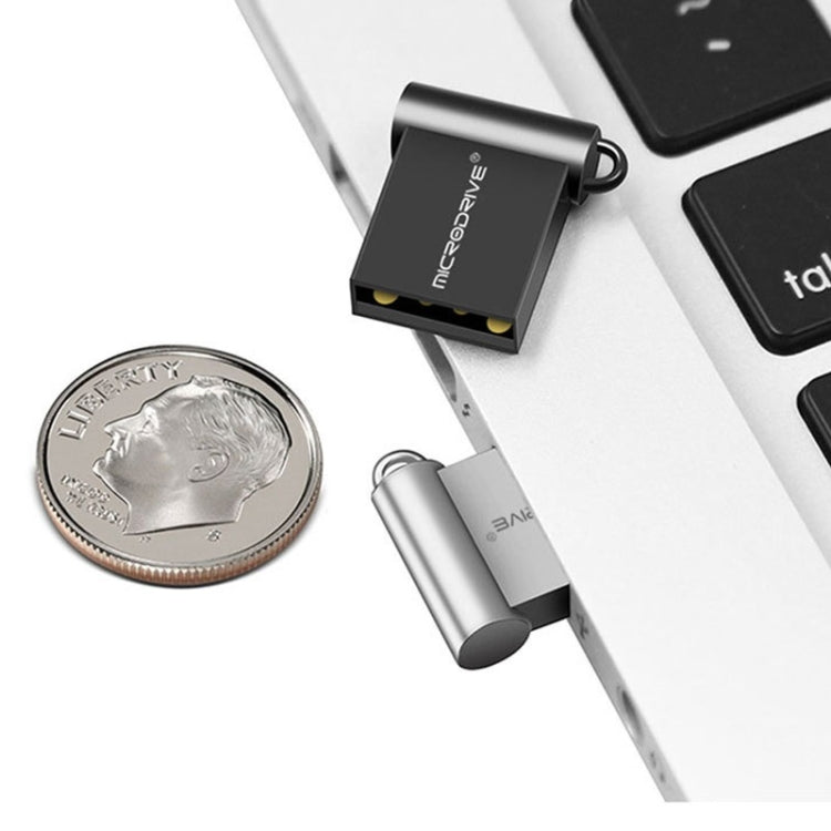 MicroDrive 64GB USB 2.0 Metal Mini USB Flash Drives U Disk (Black)