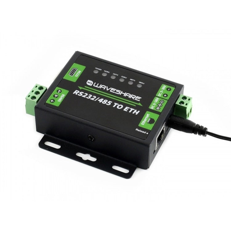 Waveshare Industrial RS232/RS485 to Ethernet Converter, US Plug - free shipping - PMC Jewellery - Order now!