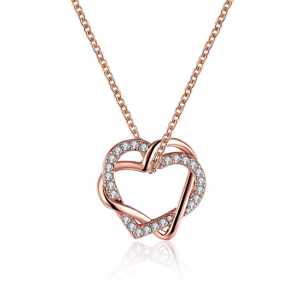 Gorgeous 18K Rose Gold Plated Austrian Crystal Heart Pendant Necklace - Necklaces by PMC Jewellery SA | Online Shopping South Africa | PMC Jewellery | Buy Now Pay Later Mobicred
