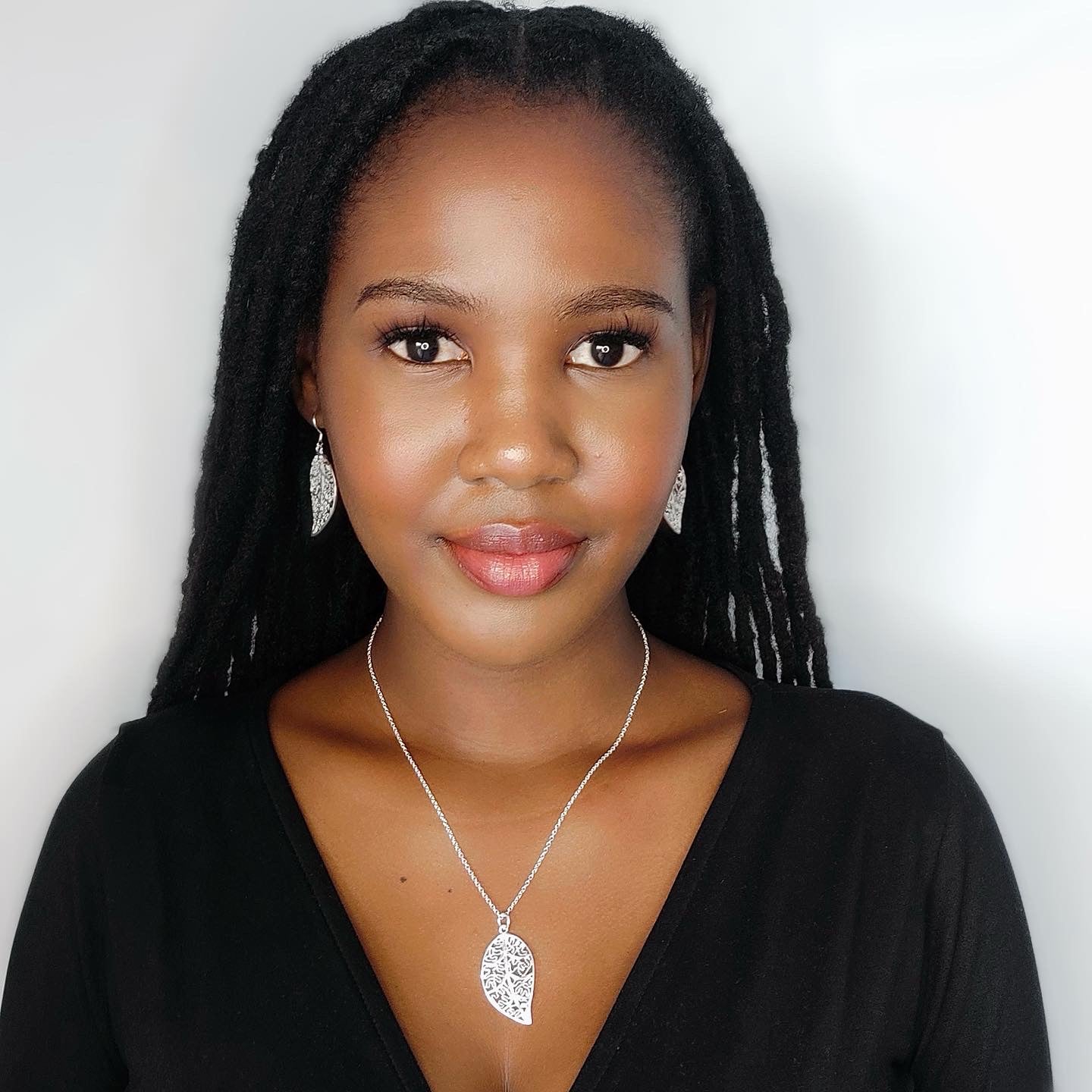 Sterling Silver Leaf Necklace And Earrings Set - free shipping - PMC Jewellery - Order now!