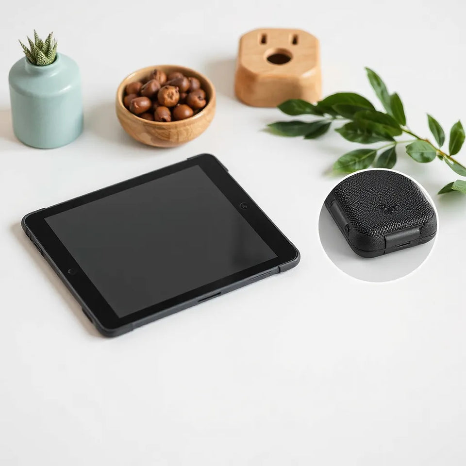 Tablet with an EVA shockproof case showing cushioned corners and a secure edge fit for drop protection
