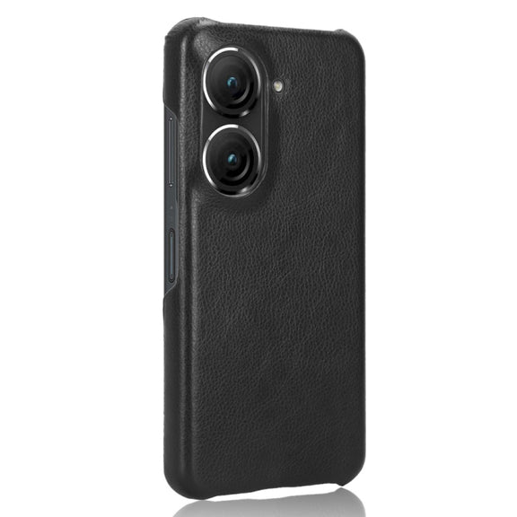 For ASUS Zenfone 9 Litchi Texture Back Cover Phone Case (Black)