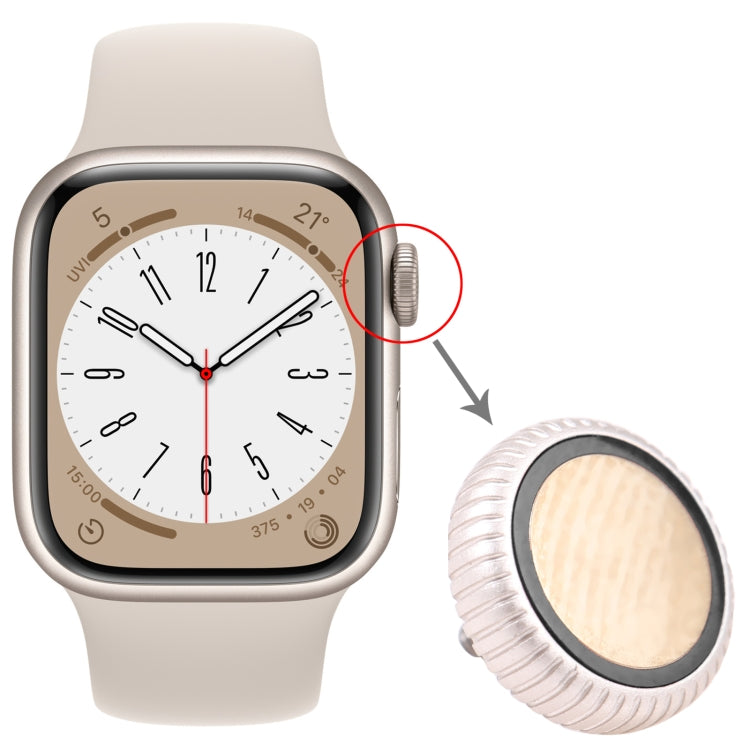 Watch Crown Nut Replacement For Apple Watch Series 8 (GPS) (Silver) - free shipping - PMC TechLife - Order now!
