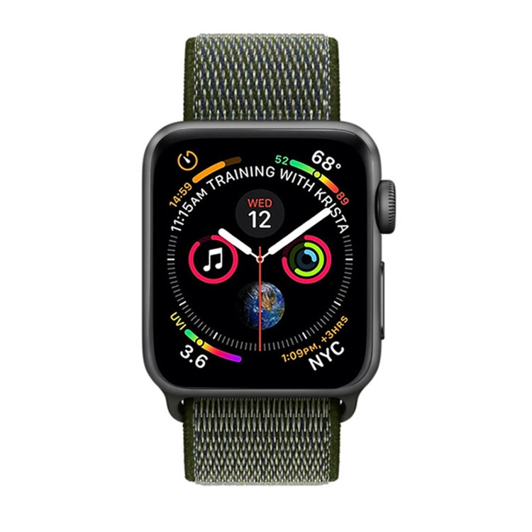 For Apple Watch 46mm / 49mm / 45mm / 44mm Simple Fashion Nylon Watch Band with Magic Stick(Army Green) - Watch Bands by PMC TechLife | Online Shopping South Africa | PMC TechLife | Buy Now Pay Later Mobicred