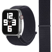 For Apple Watch 46mm / 49mm / 45mm / 44mm Simple Fashion Nylon Watch Band with Magic Stick(Black)