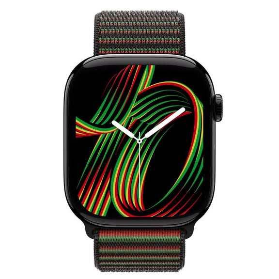 For Apple Watch 46mm / 49mm / 45mm / 44mm Simple Fashion Nylon Watch Band with Magic Stick(Black Unity)