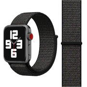 For Apple Watch 46mm / 49mm / 45mm / 44mm Simple Fashion Nylon Watch Band with Magic Stick(Nightfall Black)