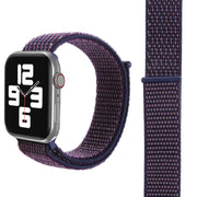 For Apple Watch 46mm / 49mm / 45mm / 44mm Simple Fashion Nylon Watch Band with Magic Stick(Dark Purple)