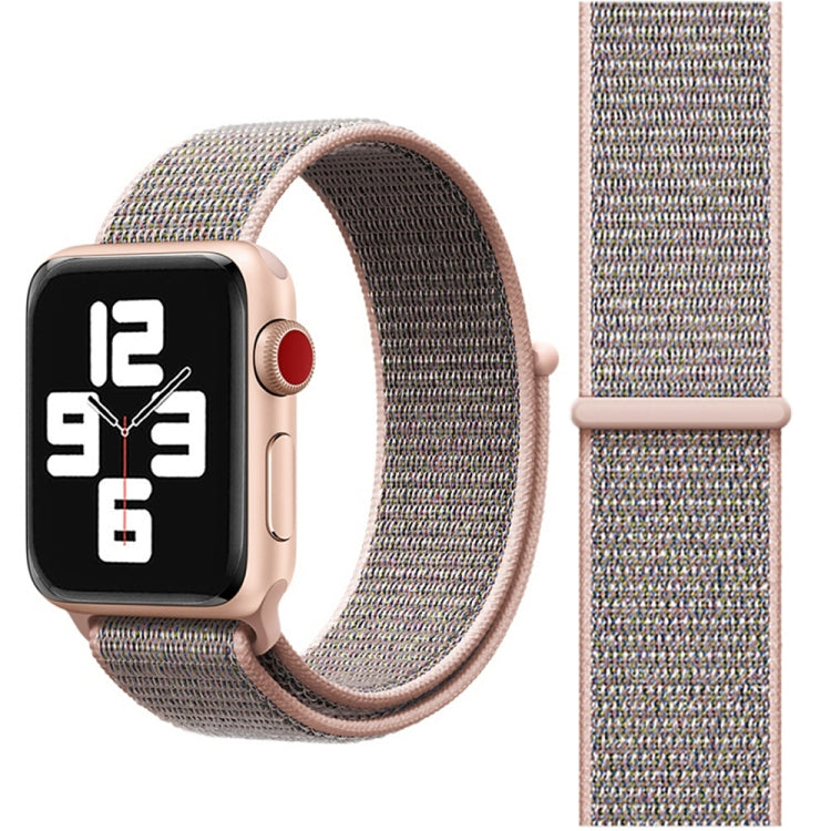 For Apple Watch 46mm / 49mm / 45mm / 44mm Simple Fashion Nylon Watch Band with Magic Stick(Pink)