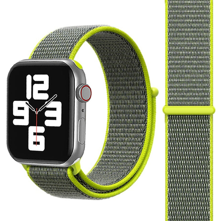 For Apple Watch 46mm / 49mm / 45mm / 44mm Simple Fashion Nylon Watch Band with Magic Stick(Green)